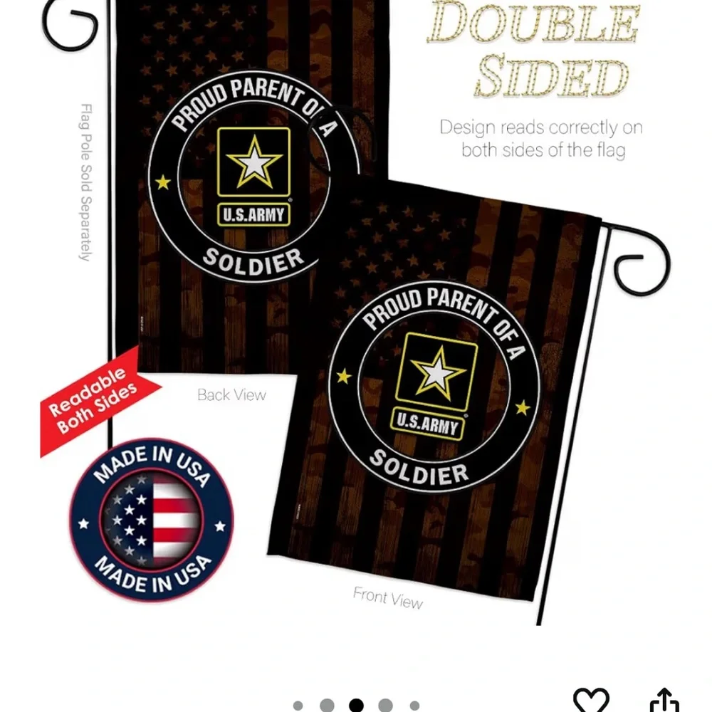 US MILITARY Proud Parent Army Garden Flag , 13 x 18 1/2, Armed Forces Rangers